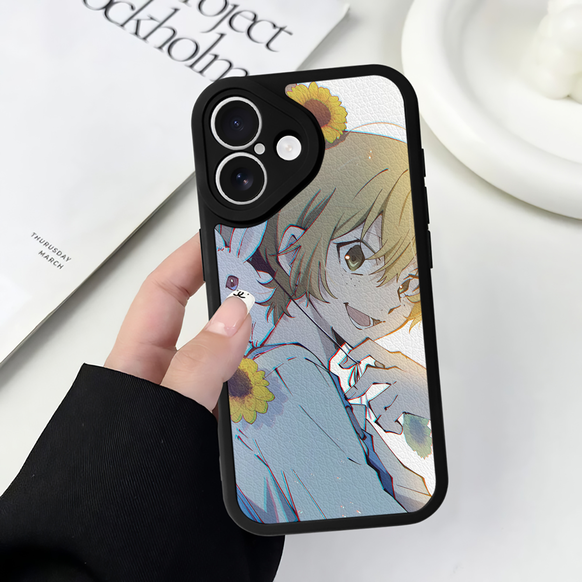 （画像用） 文豪ストレイドッグス Bungo Stray Dogs 【iPhone 16シリーズ対応】シリコンスマホケース（レザー調） 材質：シリコン